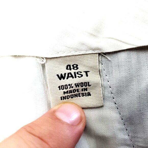 Pronto Uomo Wool Dress Pants Slacks 44/23 Short Leg Chocolate Brown Pleated High - Picture 4 of 6